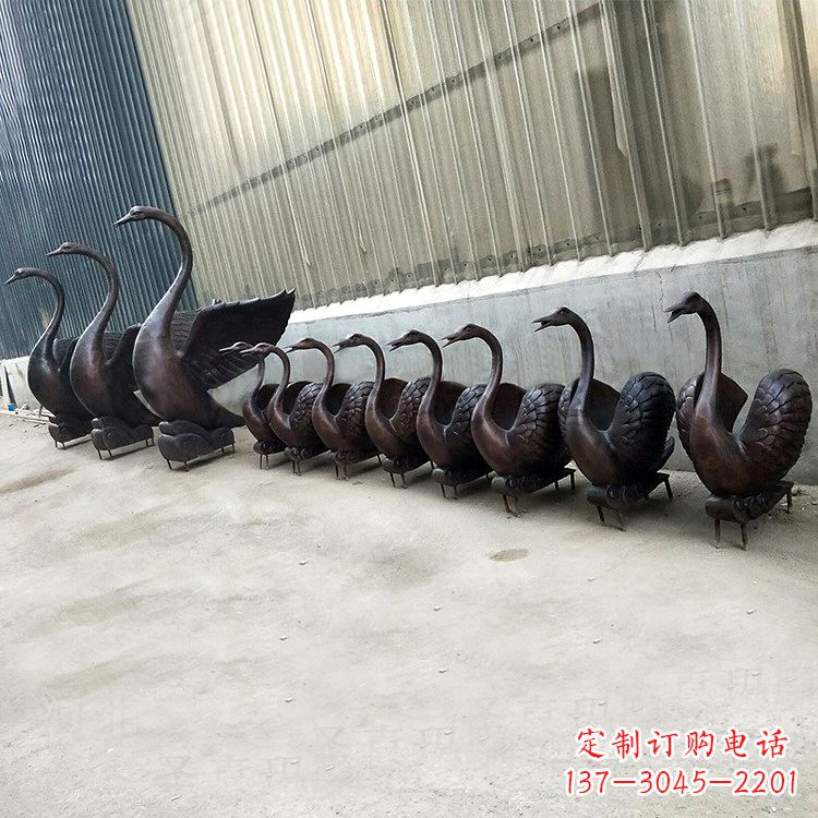 绵阳精致的铜质天鹅雕塑
