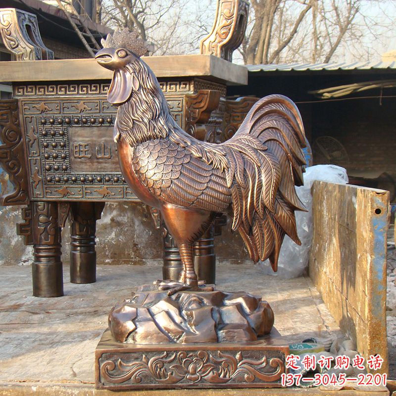 绵阳精美纯铜生肖鸡雕塑