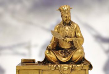 绵阳纯铜诸葛亮雕塑象征中国智慧