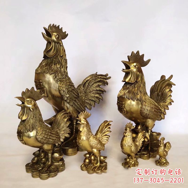 绵阳鸡雕塑纯铜打造的精美艺术品