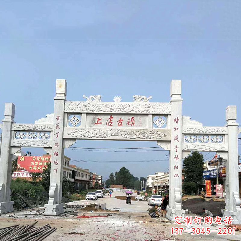 绵阳村镇牌坊雕塑传承百年文化