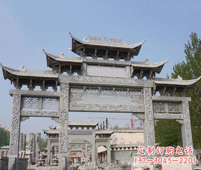 绵阳大理石牌坊雕塑传承中国古典文化