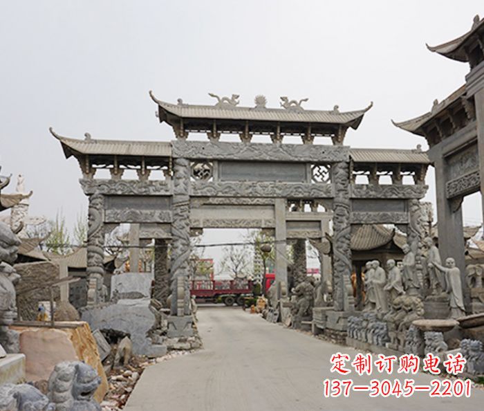 绵阳该牌坊雕塑。
