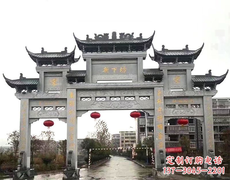 绵阳村庄石牌坊雕刻传统工艺的精美瑰宝