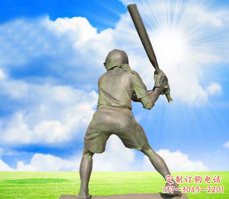 绵阳纪念棒球精美的棒球雕塑