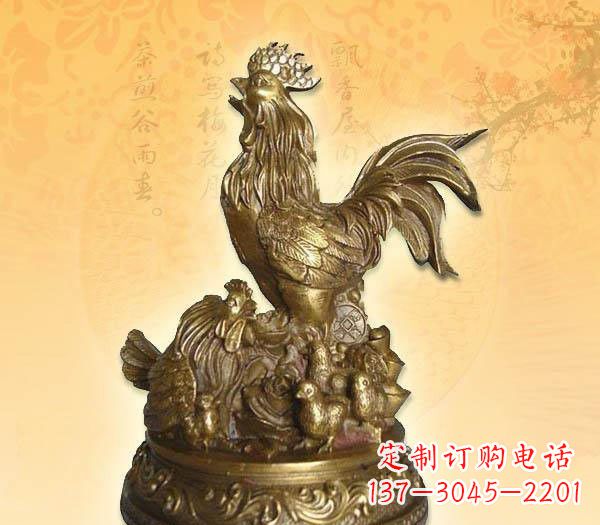 绵阳打鸣的公鸡铜雕