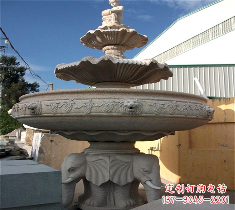 绵阳雕刻出美景大钵石雕塑的天鹅