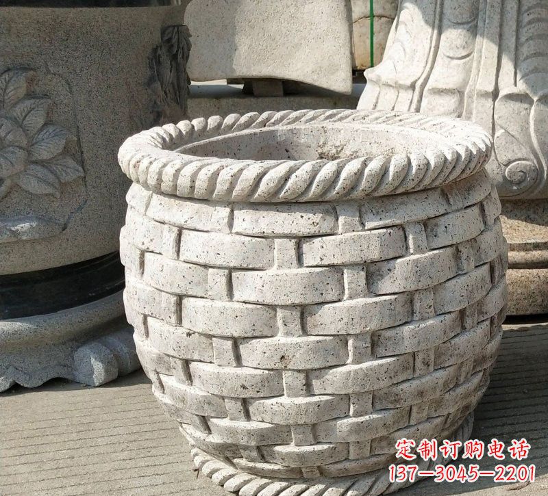 绵阳大理石雕塑水缸