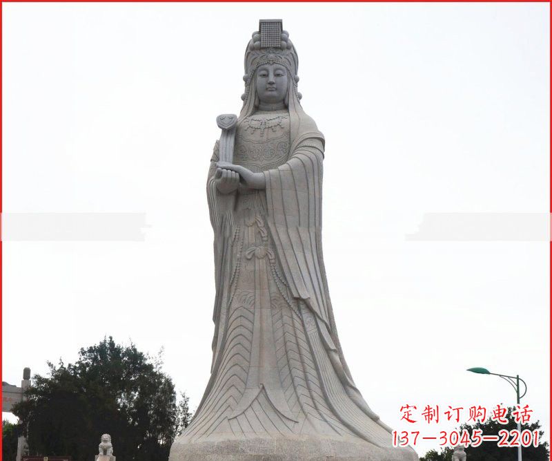 绵阳大理石大型妈祖神像雕塑