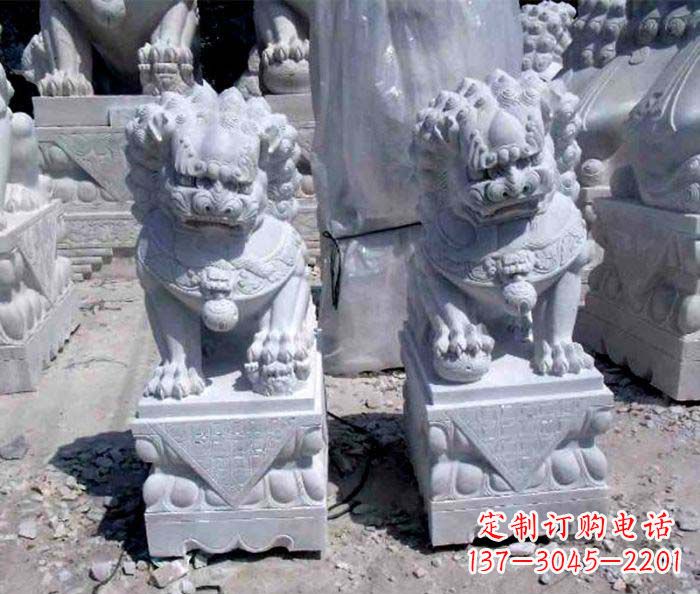 绵阳大理石仿古石狮子