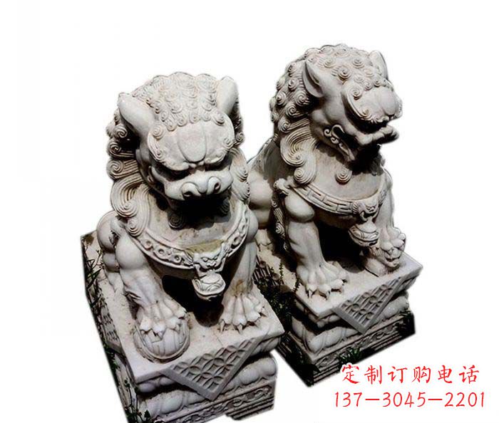 绵阳大理石仿古石狮子雕塑