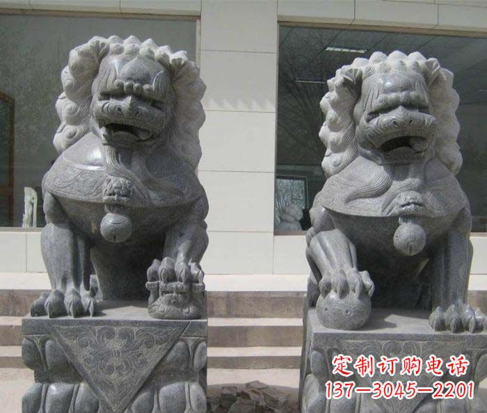 绵阳大理石雕刻的狮子雕塑