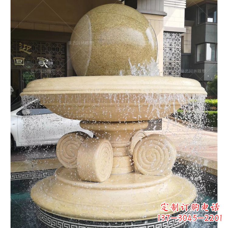 绵阳大理石风水球雕塑传承古老文化的象征