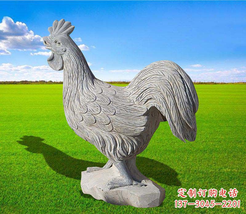 绵阳大理石公鸡雕塑精美的艺术瑰宝