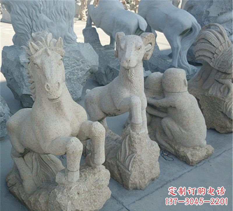 绵阳大理石公园动物雕塑