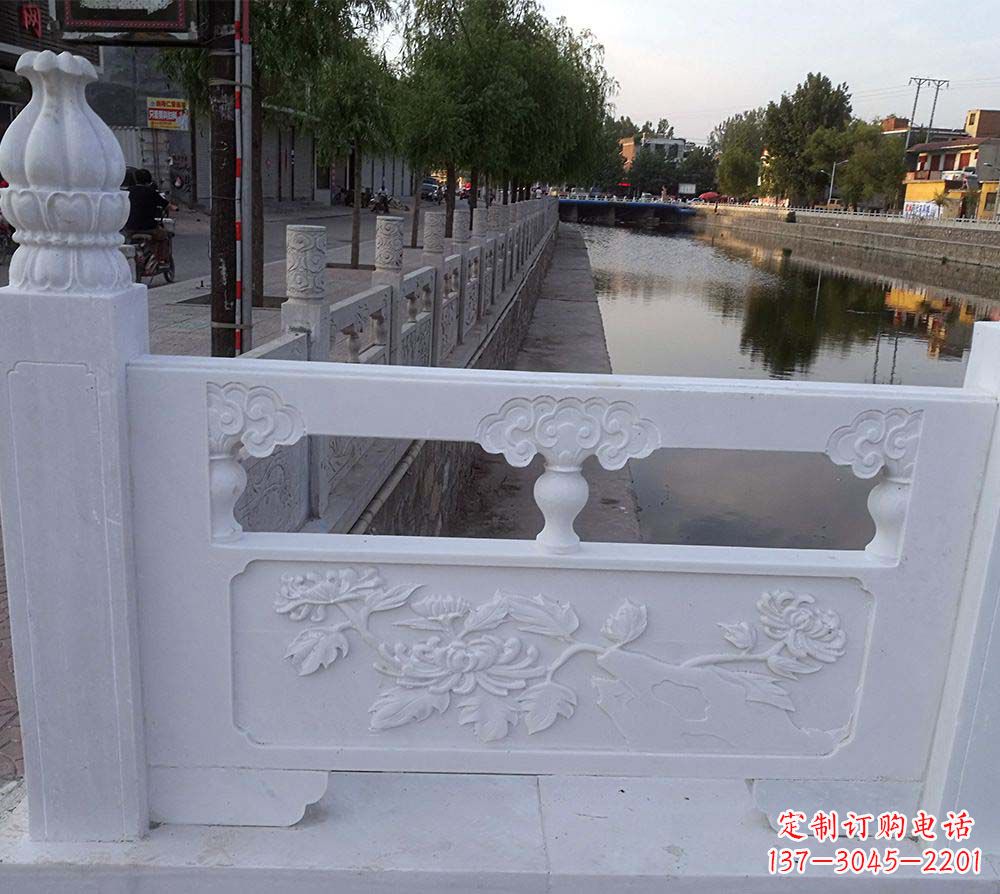 绵阳大理石荷花栏板雕塑