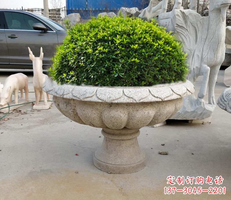 绵阳优雅大理石花盆雕塑