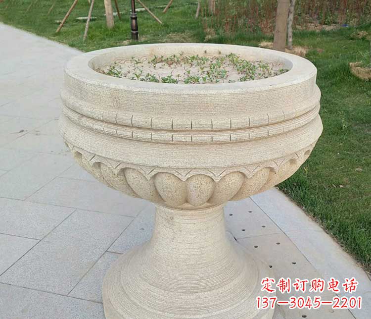 绵阳大理石花盆石雕