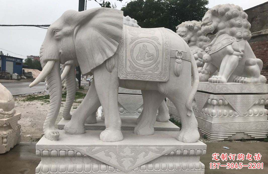 绵阳大理石大象雕塑