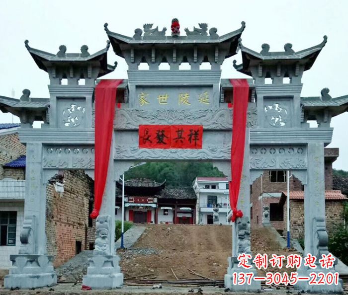 绵阳精美大理石牌坊雕塑