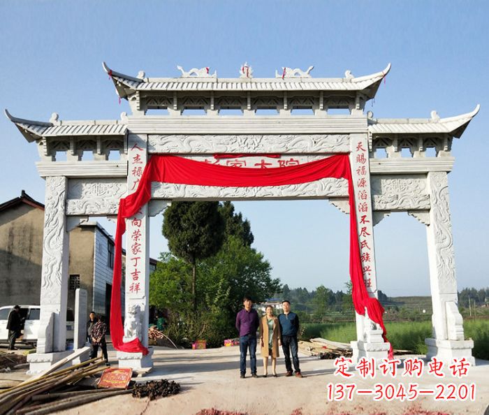 绵阳精美大理石牌坊雕塑