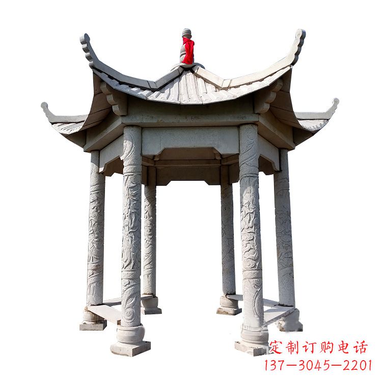 绵阳中领雕塑大理石凉亭雕塑