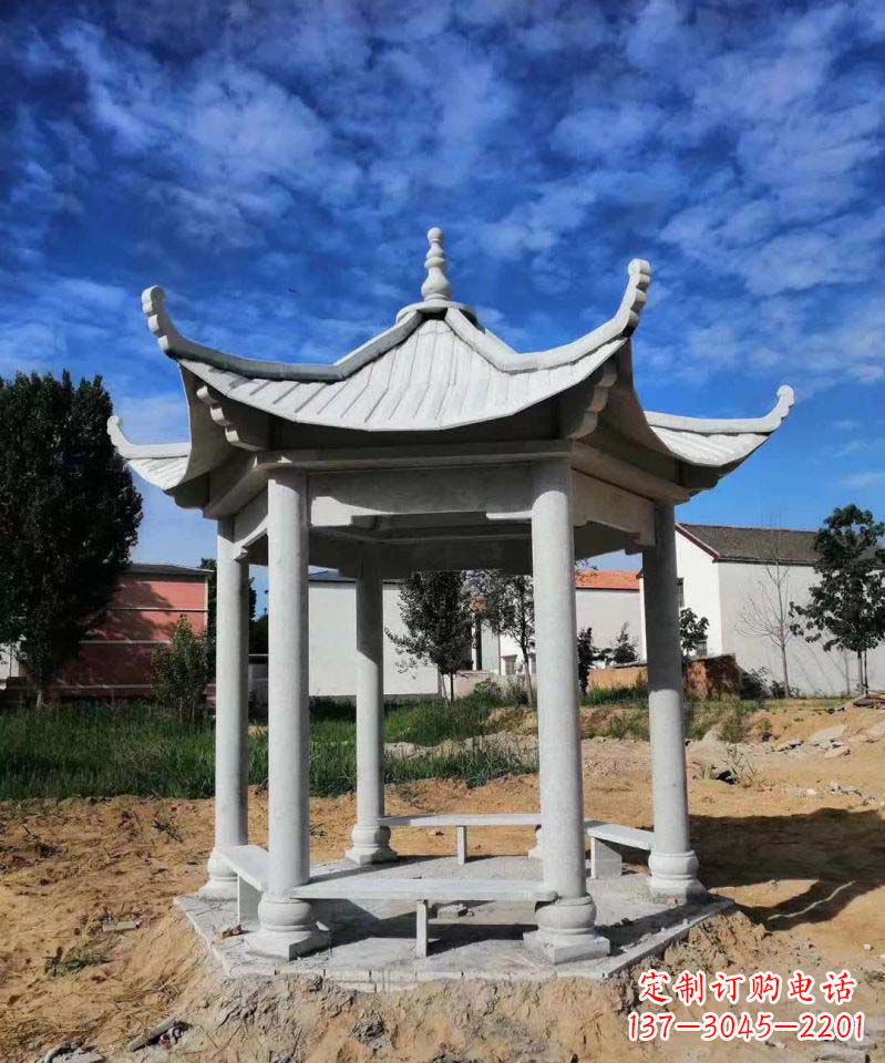 绵阳精美大理石凉亭雕塑