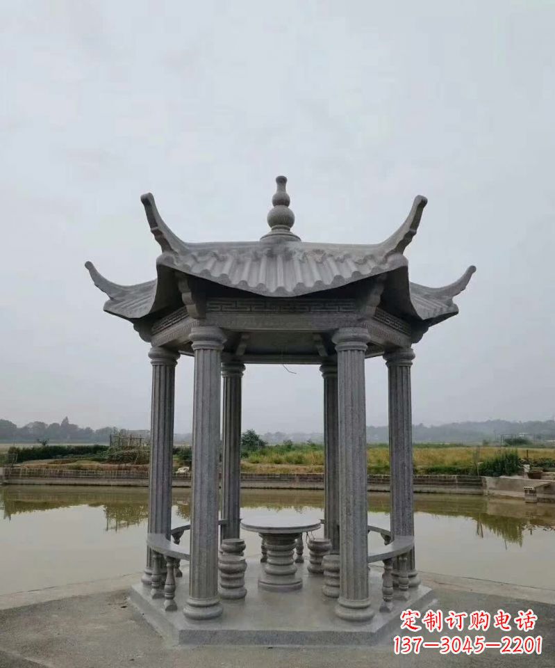 绵阳大理石凉亭石雕塑,优雅经典无双