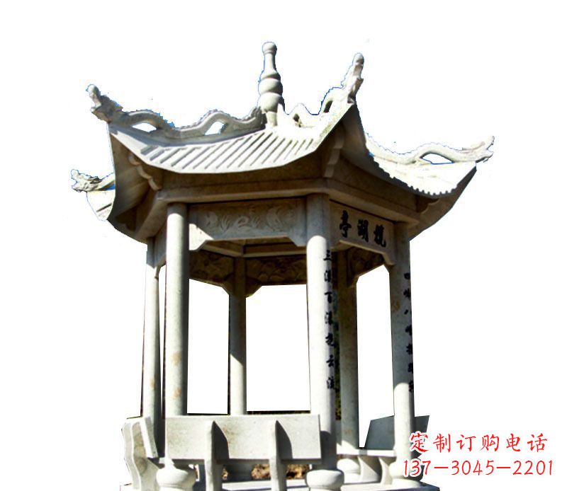绵阳大理石凉亭石雕,历史韵味浓郁