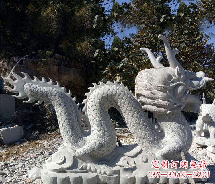绵阳精美大理石龙雕塑