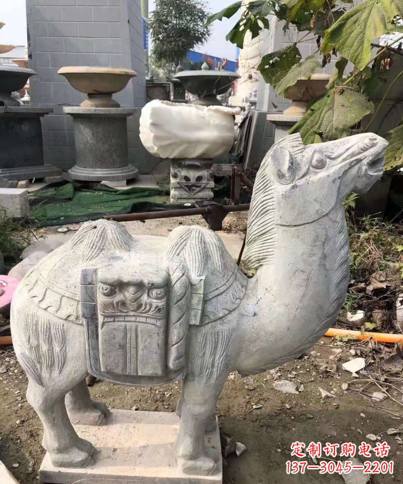 绵阳精美大理石骆驼雕塑