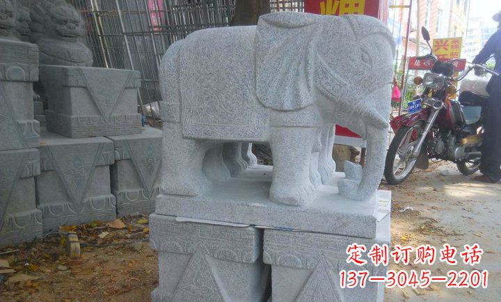 绵阳中领雕塑大象招财镇宅石雕