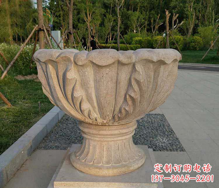 绵阳大理石欧式花钵雕塑
