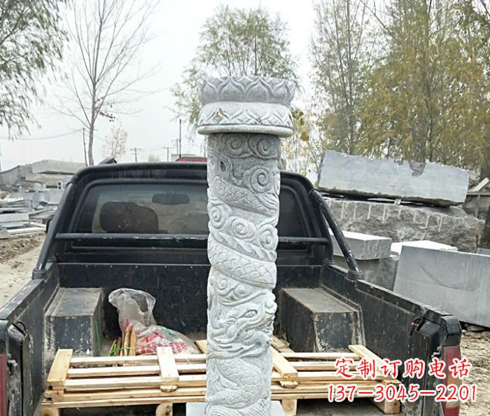 绵阳大理石龙柱雕塑