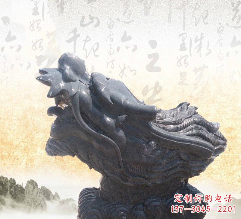 绵阳新潮大理石龙头雕塑