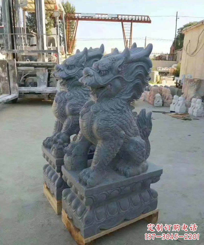 绵阳精美大理石麒麟雕塑