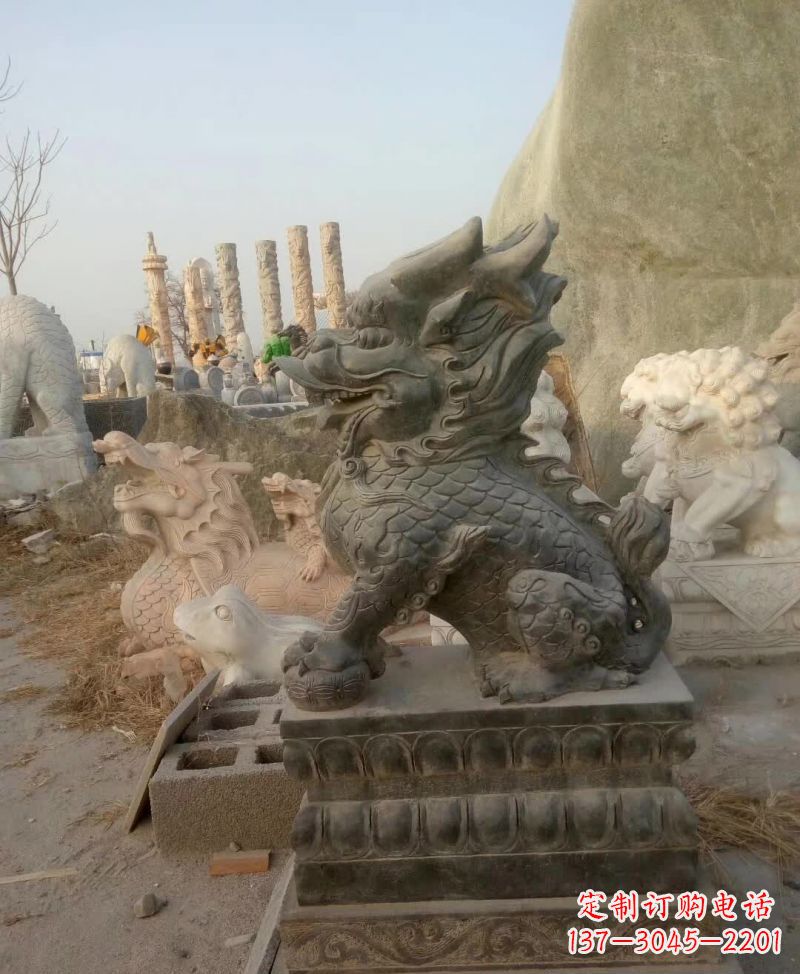 绵阳新中式麒麟雕塑,精美细腻,艺术品级别