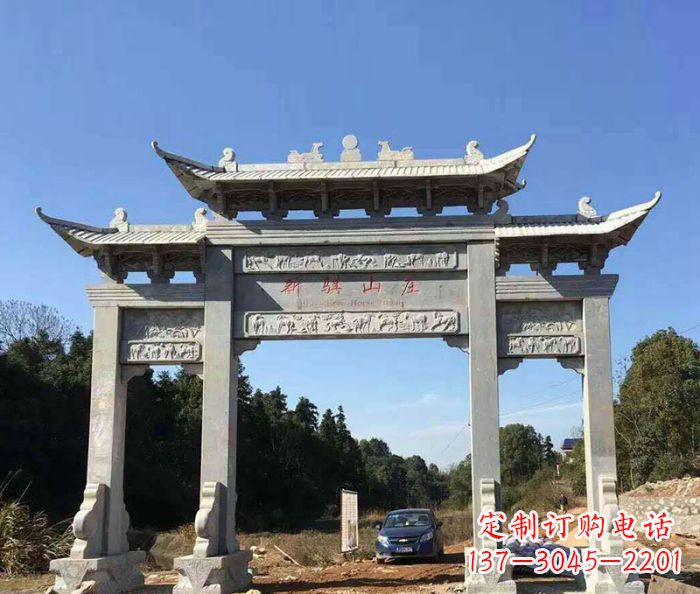 绵阳精美石雕牌坊雕塑