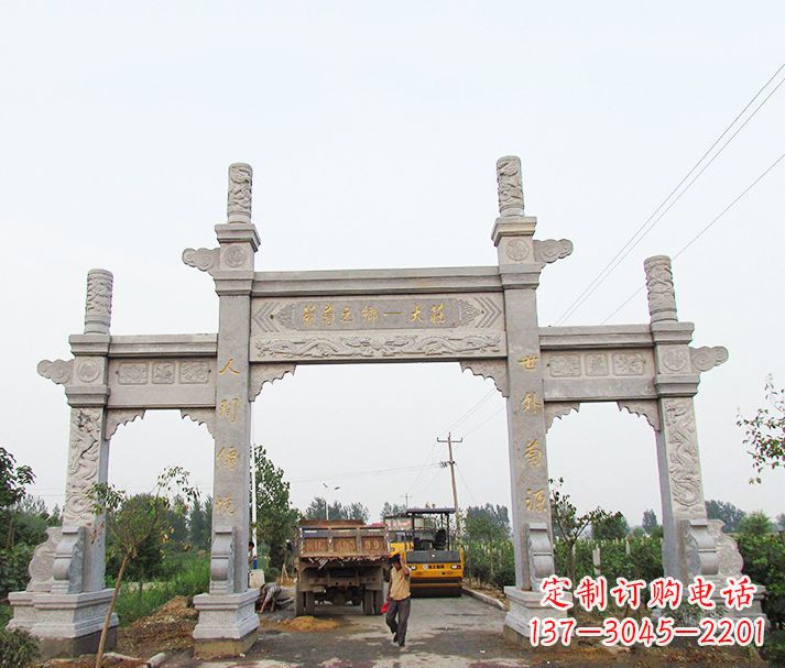 绵阳大理石牌坊石雕,艺术精髓永不凋零