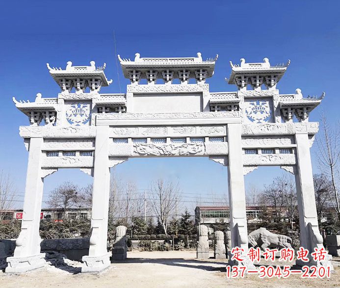 绵阳大理石牌坊石雕定制