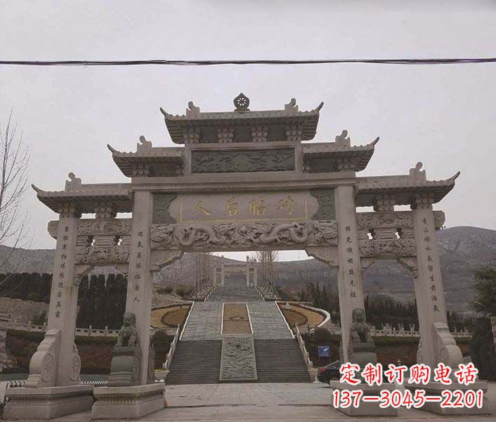 绵阳大理石牌坊石雕,精美别致,艺术魅力无限