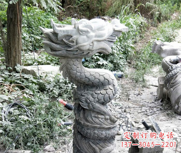 绵阳精美大理石生肖龙雕塑