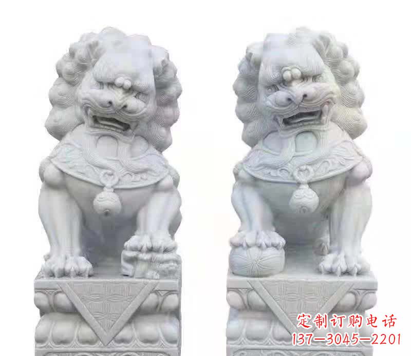 绵阳大理石狮子雕塑震撼视觉、传承文化