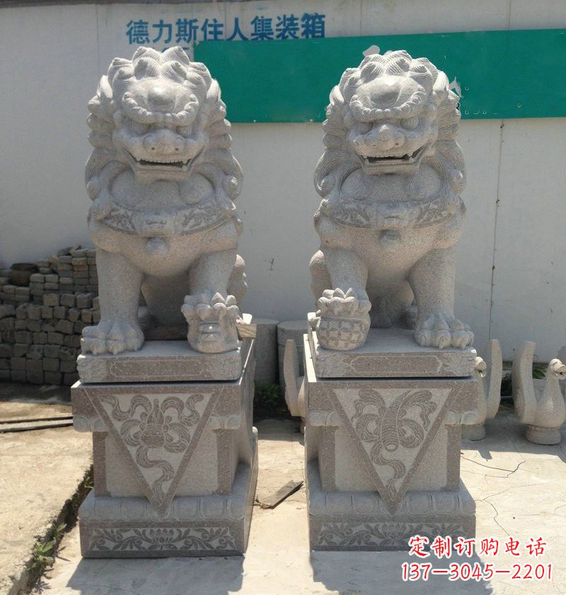 绵阳精致大理石狮子雕塑
