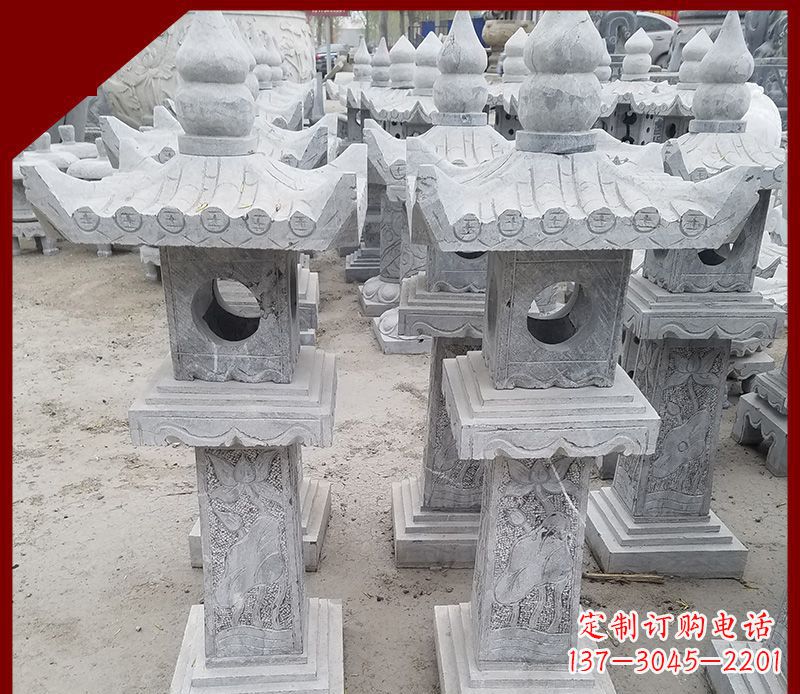 绵阳精美大理石石灯笼雕塑