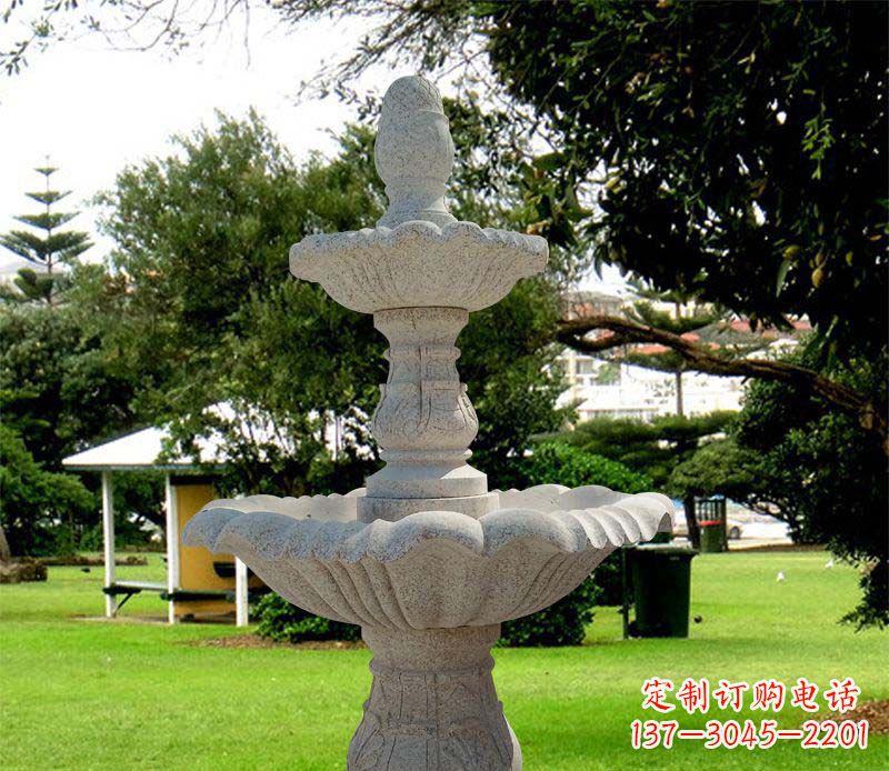 绵阳大理石双层喷泉雕塑,精美绝伦