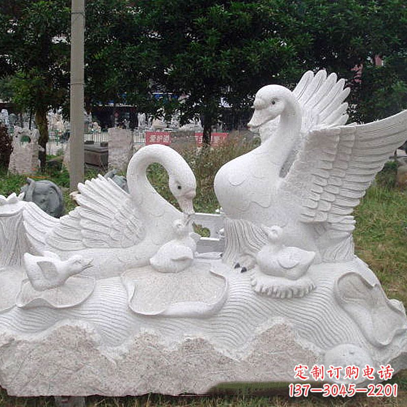 绵阳大理石天鹅精美雕塑