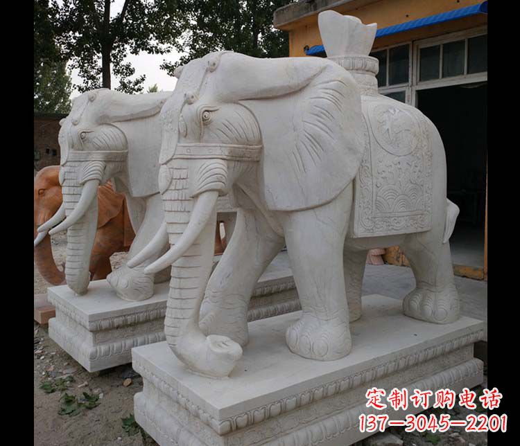 绵阳大理石大象雕塑,招财进宝