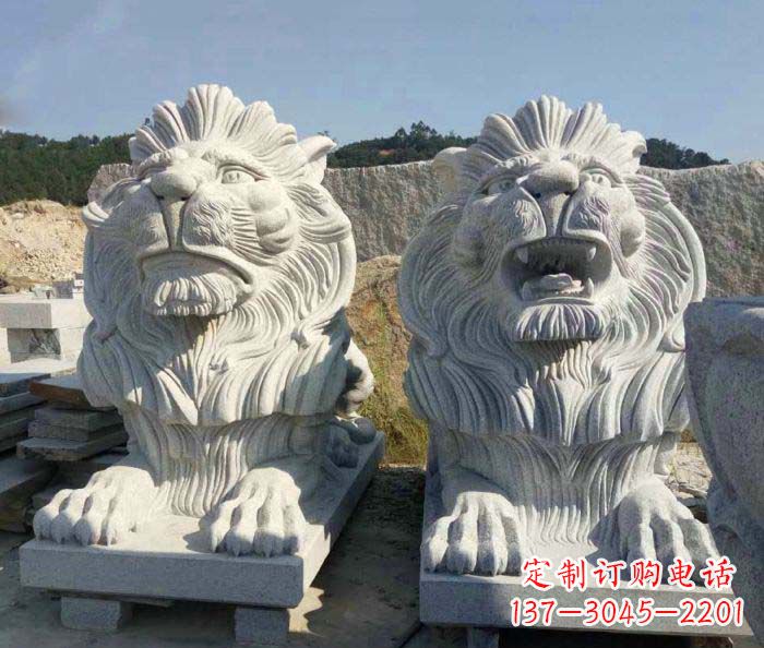 绵阳大理石西洋欧式石狮子雕塑