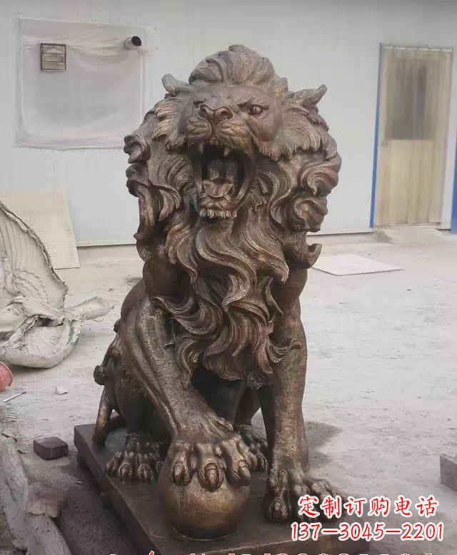 绵阳大理石狮子雕塑,演绎优雅狮子魅力